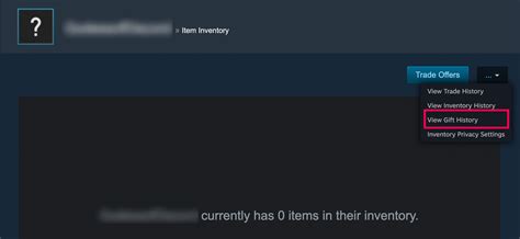 Is there a way to check Steam history to see who gifted me the .